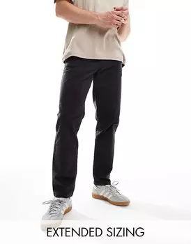 Темно-синие вельветовые брюки зауженного кроя ASOS DESIGN