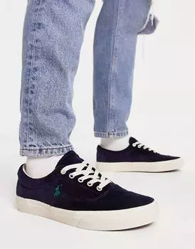 Темно-синие вельветовые кроссовки Polo Ralph Lauren