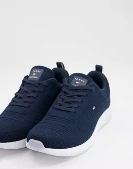 Темно-синие вязаные кроссовки с логотипом Tommy Hilfiger