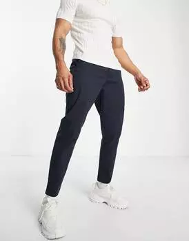 Темно-синие зауженные брюки чинос ASOS DESIGN