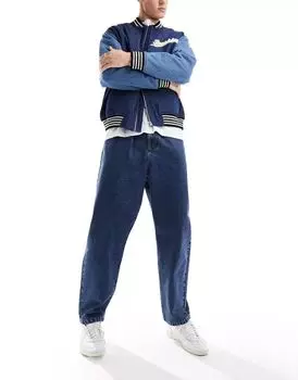 Темно-синие зауженные джинсы ASOS