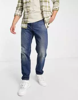 Темно-синие зауженные джинсы ASOS DESIGN
