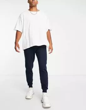 Темно-синие зауженные джоггеры ASOS DESIGN