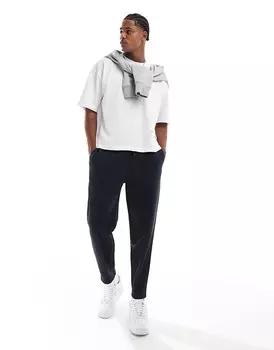 Темно-синие зауженные спортивные штаны с аквалангом ASOS DESIGN