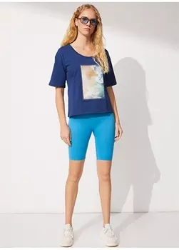 Темно-синие женские леггинсы People By Fabrika