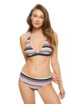 Темно-синий бикини с вырезом бретелькой и закрепками Esprit, синий