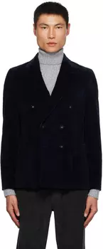 Темно-синий блейзер Officine Generale Raphael