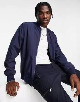Темно-синий бомбер ASOS DESIGN
