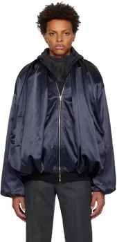 Темно-синий бомбер со сборками We11done