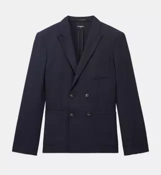 Темно-синий двубортный пиджак THE KOOPLES, темно-синий