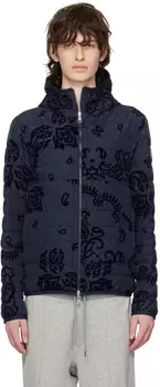 Темно-синий двусторонний пуховик Darbon Moncler