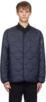 Темно-синий двусторонний пуховик Nanamica