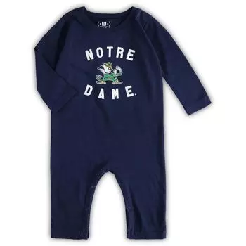 Темно-синий джемпер с длинными рукавами Infant Wes & Willy Notre Dame Fighting Irish Core Unbranded