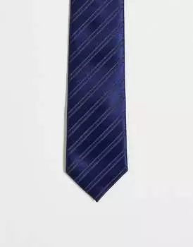 Темно-синий галстук в полоску Harry Brown