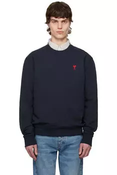 Темно-синий хлопковый свитшот Ami de Coeur AMI Paris