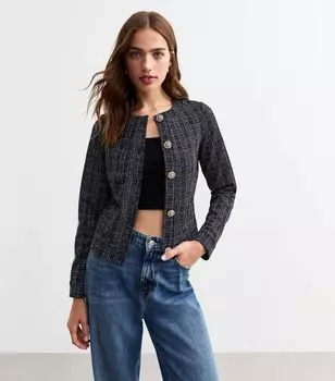 Темно-синий кардиган из джерси букле New Look, военно-морской