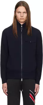 Темно-синий кардиган на молнии Moncler