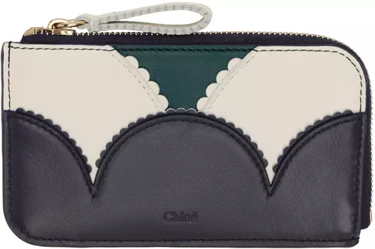 Темно-синий картхолдер Linda на молнии Chloé