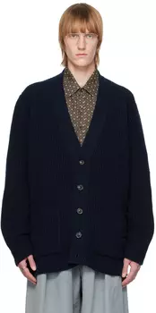 Темно-синий классический кардиган Maison Margiela