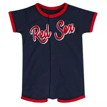 Темно-синий комбинезон для младенцев Boston Red Sox Power Hitter Outerstuff