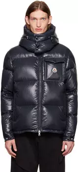 Темно-синий короткий пуховик Montbeliard Moncler