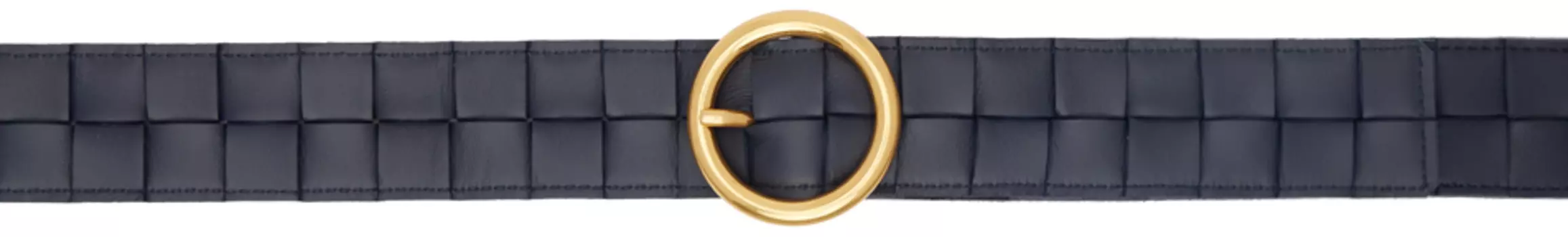 Темно-синий макси-ремень Intreccio Bottega Veneta