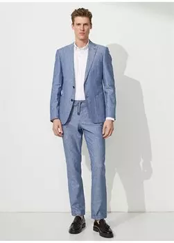 Темно-синий мужской костюм узкого кроя с нормальной талией 4B3023200003 Beymen Business, темно-синий