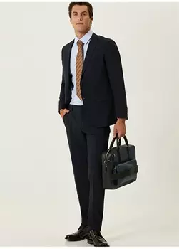 Темно-синий мужской костюм узкого кроя с нормальной талией Network