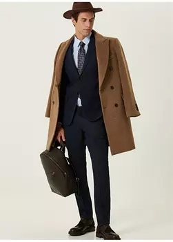 Темно-синий мужской костюм узкого кроя с нормальной талией Network