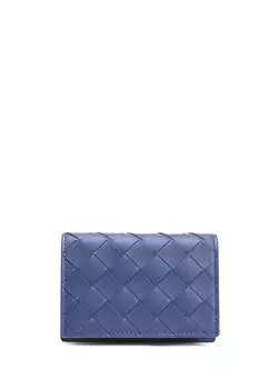 Темно-синий мужской кожаный кошелек Bottega Veneta