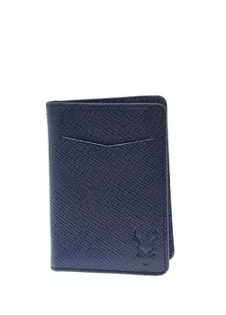 Темно-синий мужской кожаный кошелек Carrera