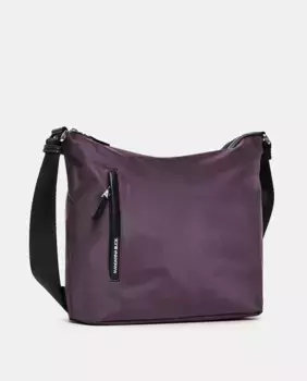 Темно-синий нейлоновый хобо с молнией Mandarina Duck, фиолетовый