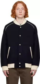 Темно-синий объемный бомбер POTTERY