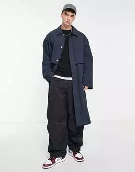 Темно-синий оверсайз-тренч ASOS DESIGN