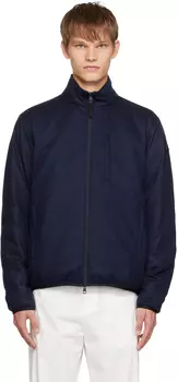 Темно-синий пуховик Moncler Roselend