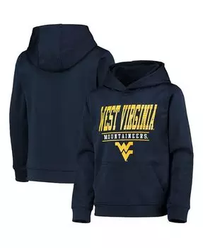 Темно-синий пуловер с капюшоном Big Boys West Virginia Mountaineers Fast Outerstuff, синий