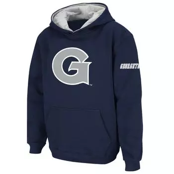 Темно-синий пуловер с капюшоном с большим логотипом Youth Stadium Athletic Georgetown Hoyas Unbranded
