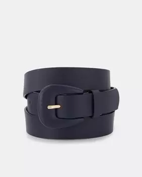 Темно-синий ремень с закрытой пряжкой LT, темно-синий