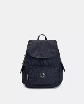 Темно-синий рюкзак City Pack среднего размера со шнурками Kipling, темно-синий