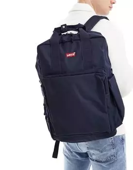 Темно-синий рюкзак с большим логотипом Levi's L-pack