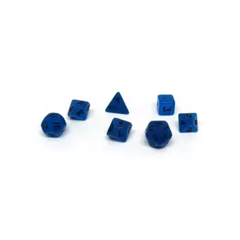 Темно-синий с черным (7), Dice - Mini 7 Piece Poly Sets (Easy Roller Dice)