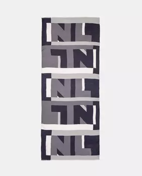 Темно-синий шарф с логотипом Naulover, темно-синий