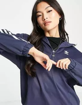 Темно-синий спортивный пуловер с принтом adidas Originals