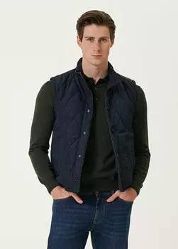 Темно-синий стеганый жилет Canali