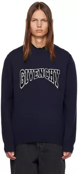 Темно-синий свитер для колледжа, темный Givenchy