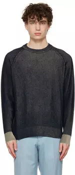 Темно-синий свитер из овечьей шерсти Paul Smith