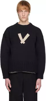 Темно-синий свитер Леттерман Visvim