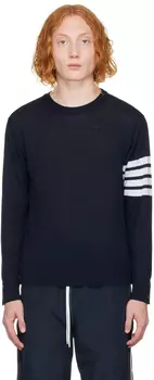 Темно-синий свитер с 4 полосами Thom Browne