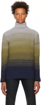 Темно-синий свитер с градиентом Herno