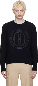 Темно-синий свитер с круглым вырезом Bally